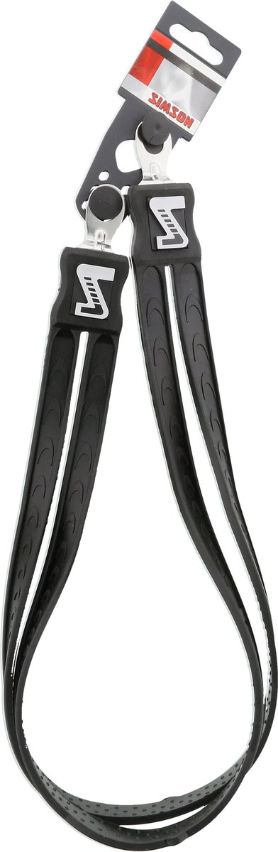 Simson Zwarte snelbinder - 2 rubber binders - stevig en flexibel - eenvoudig te bevestigen