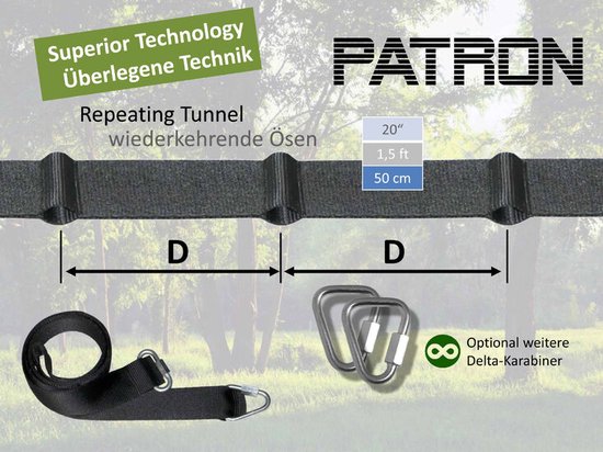 Spanband 35 mm 3T 2-delig 8 meter | Spanbanden op maat