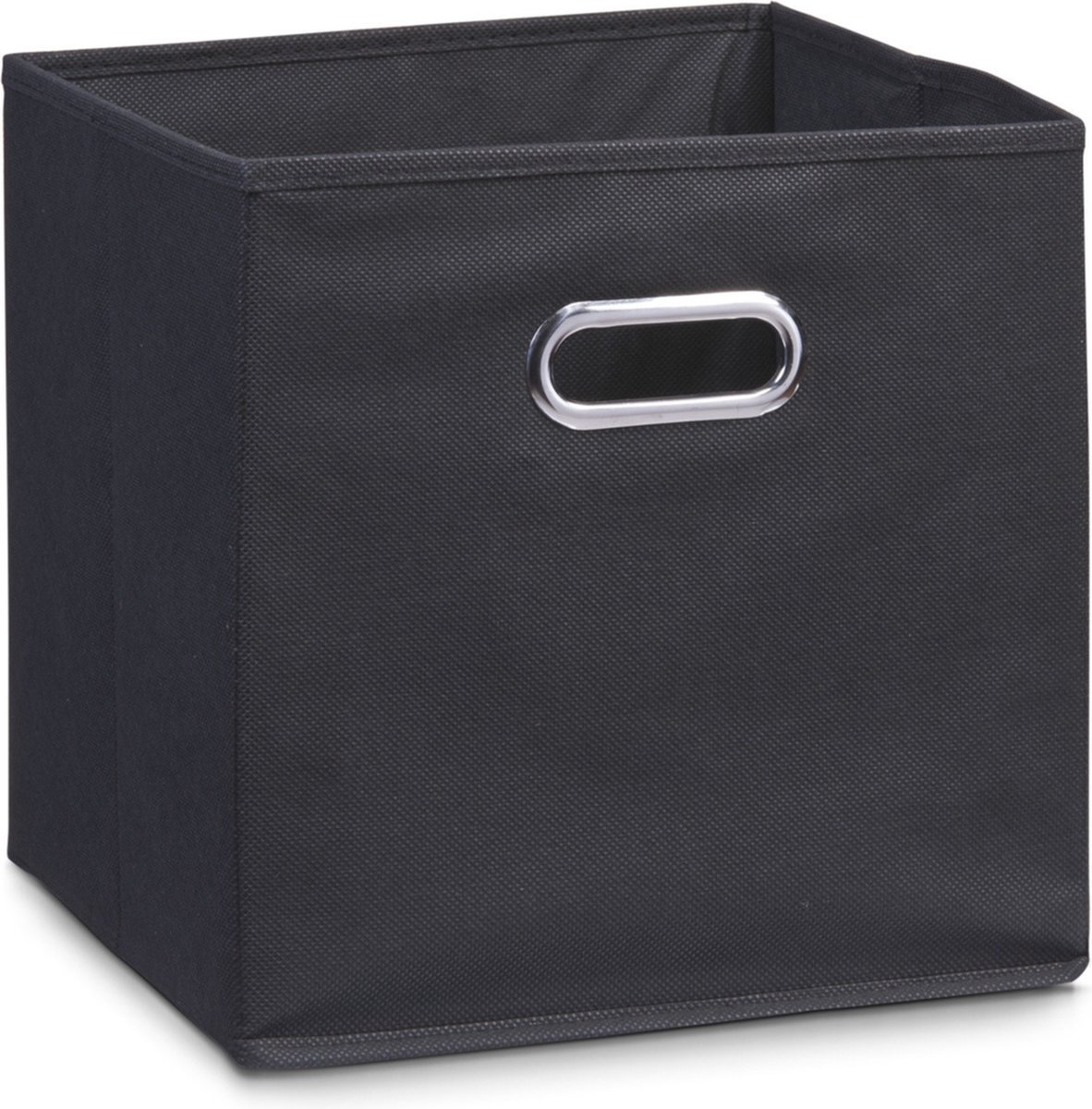 Zeller Opbergmand/kastmand - 8x stuks - zwart - 28 x 28 cm - polyester - Speelgoed manden - Opruimmanden
