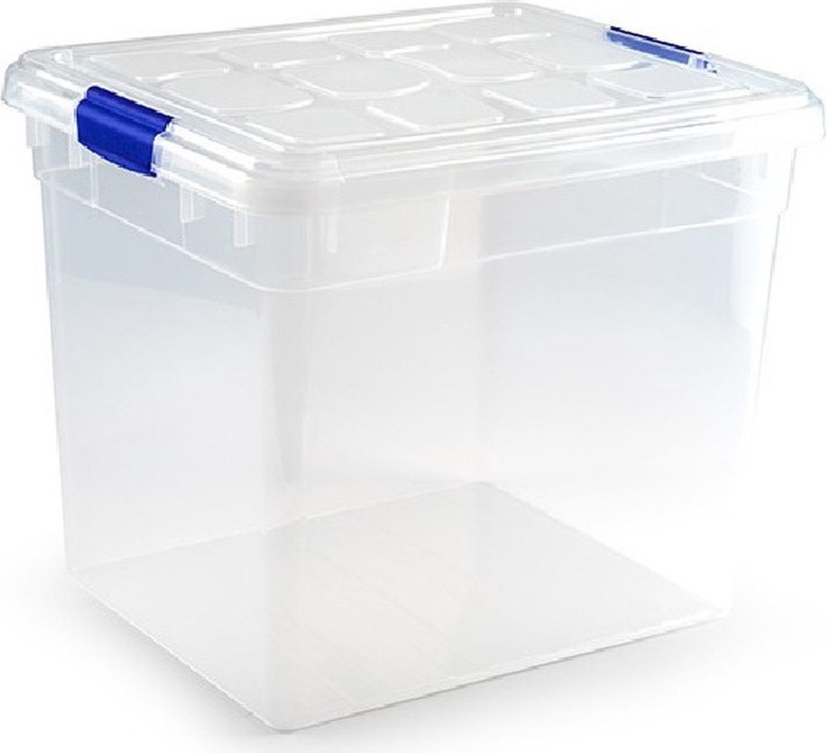 Plasticforte Opbergbox met deksel - 35 liter - transparant - kunststof - opbergkist