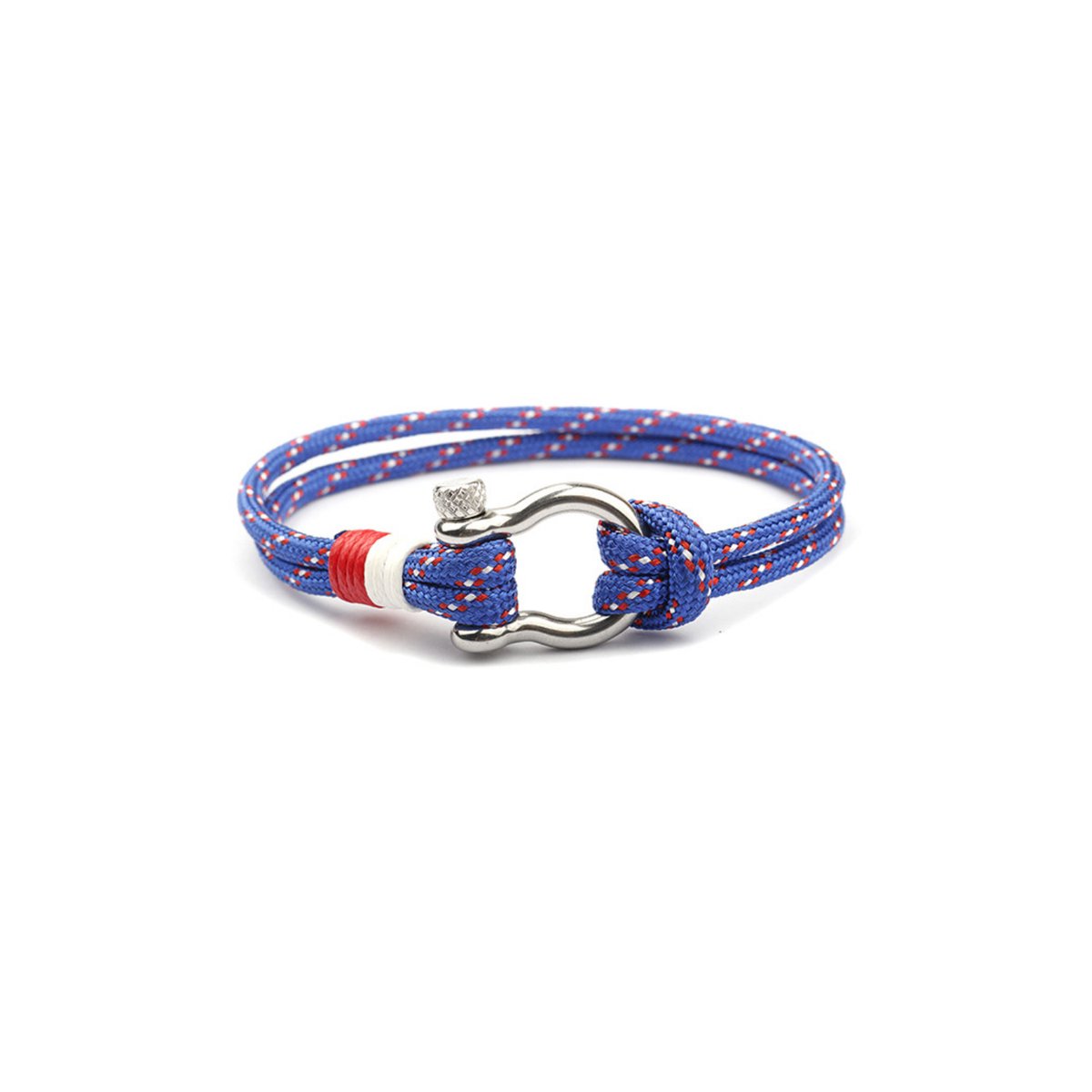 Kungu - Lichtblauw & Stippen - Luxe rope armband voor heren en dames - Outdoor Milano line - Cadeau - Geschenk - Voor Man - Vrouw - Armbandje - Jewellery