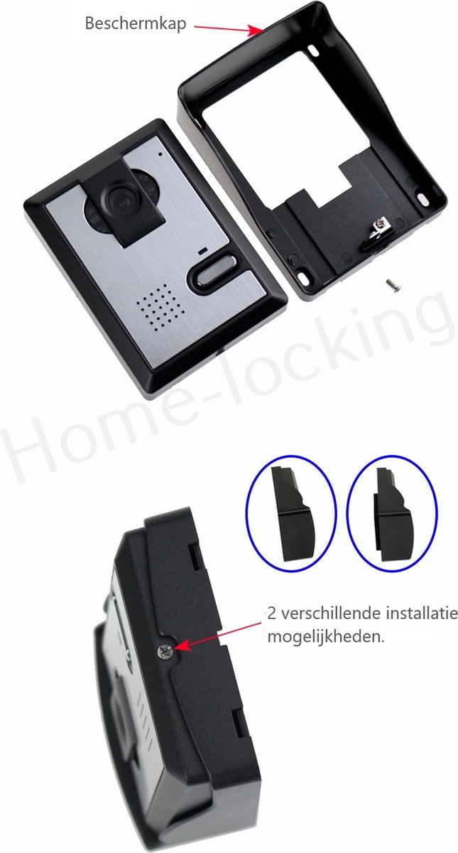 Home-Locking buiten bedieningspaneel opbouw voor deur videofoon 4 draads.DT-1118 — afbeelding 4