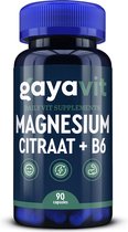 Magnesium Citraat + Vit B6 - 90 capsules - soepele en sterke spieren - zenuwstelsel - energie - botten en tanden