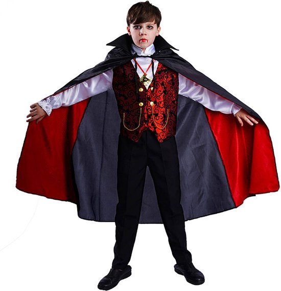 Halloween Kostuum Kinderen - Vampier - Vampierenpak - Carnaval kostuum kinderen - 10 tot 12 jaar
