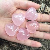 Cœurs pierres roulées quartz rose - 3 - Minéral (3 pièces)