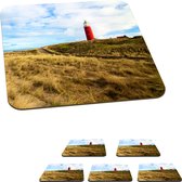Sous-verres -verres - Plage - Phare - Nuages - 10x10 cm - 6 pièces