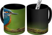 Mug Magique - Photo sur Mugs Chauffants - Tasse à Café - Martin Pêcheur - Branche - Mousse - Vogel - Vert - Mug Magic - Tasse - 350 ML - Tasse à Thé