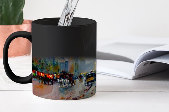 Mug Magique - Mug Photo sur Chaleur - Mug à Café - Peinture - Ville - Peinture à l'Huile - Mug Magic - Tasse - 350 ML - Mug à Thé