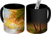 Magische Mok - Foto op Warmte Mokken - Koffiemok - Natuur - Schilderij - Boom - Water - Magic Mok - Beker - 350 ML - Theemok