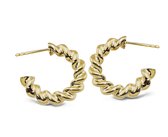 Jwls4u Boucles d'oreilles Curve Plaqué Or JE031G