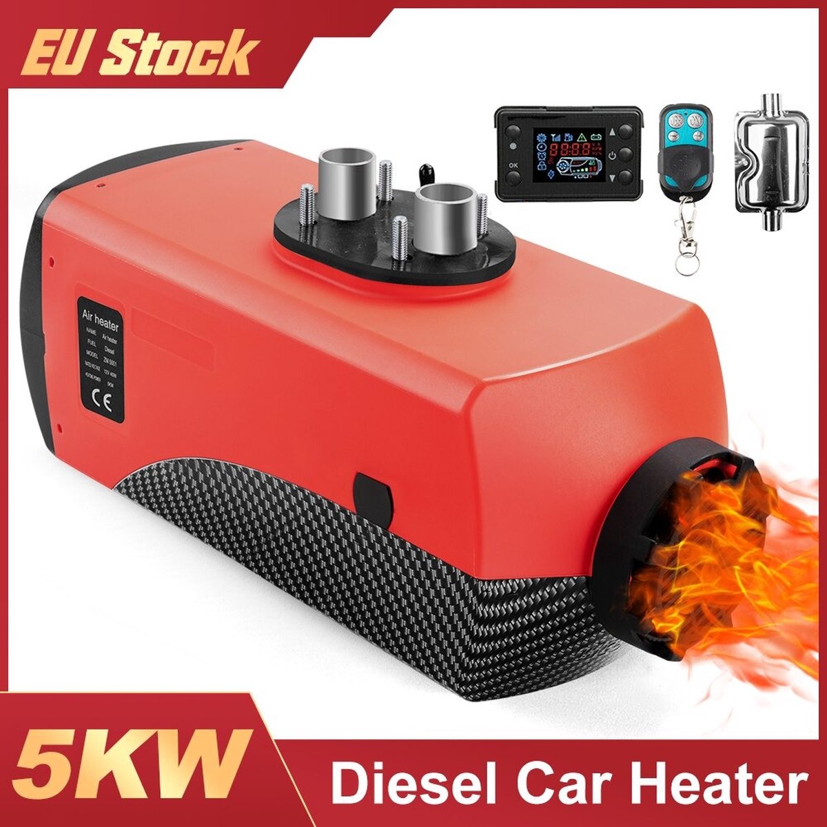 Chauffage de stationnement Diesel 5KW 12V, Réchaud de Camper, Chauffage à  air chaud