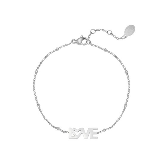 Armband Dotted LOVE - Zilver | Cadeau voor haar | Tieners | Moederdag