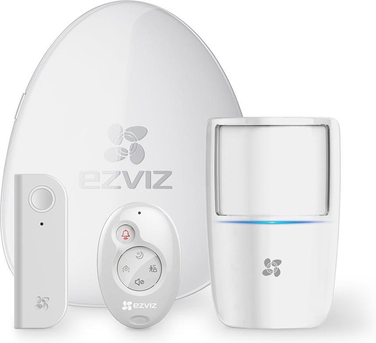 EZVIZ - Alarm starter kit WiFi (Alarm Hub, PIR detector, Deur-detector & Afstandsbediening)