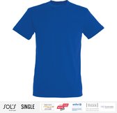 T-Shirt Homme Sol's 100% Coton Bio Col Rond Blue Royal Taille XL