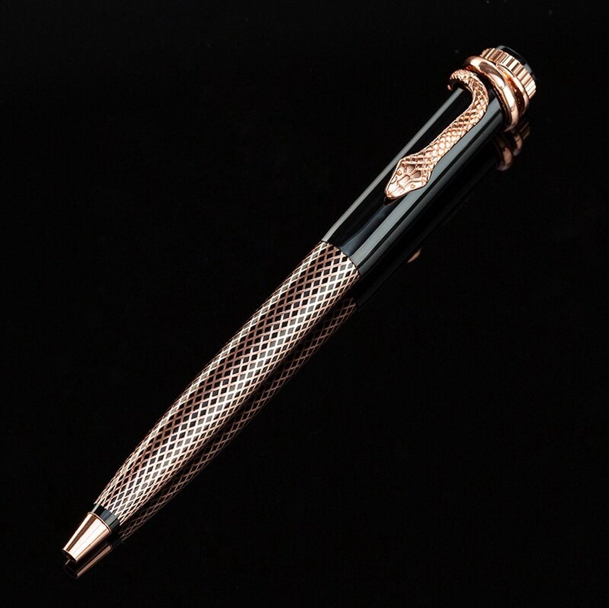 Snake Balpen - Slang Balpen Stainless steel - Roze Goud