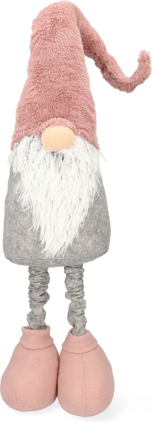 HOMLA KALLE Peluche Père Noël rose-gris 18x112 cm