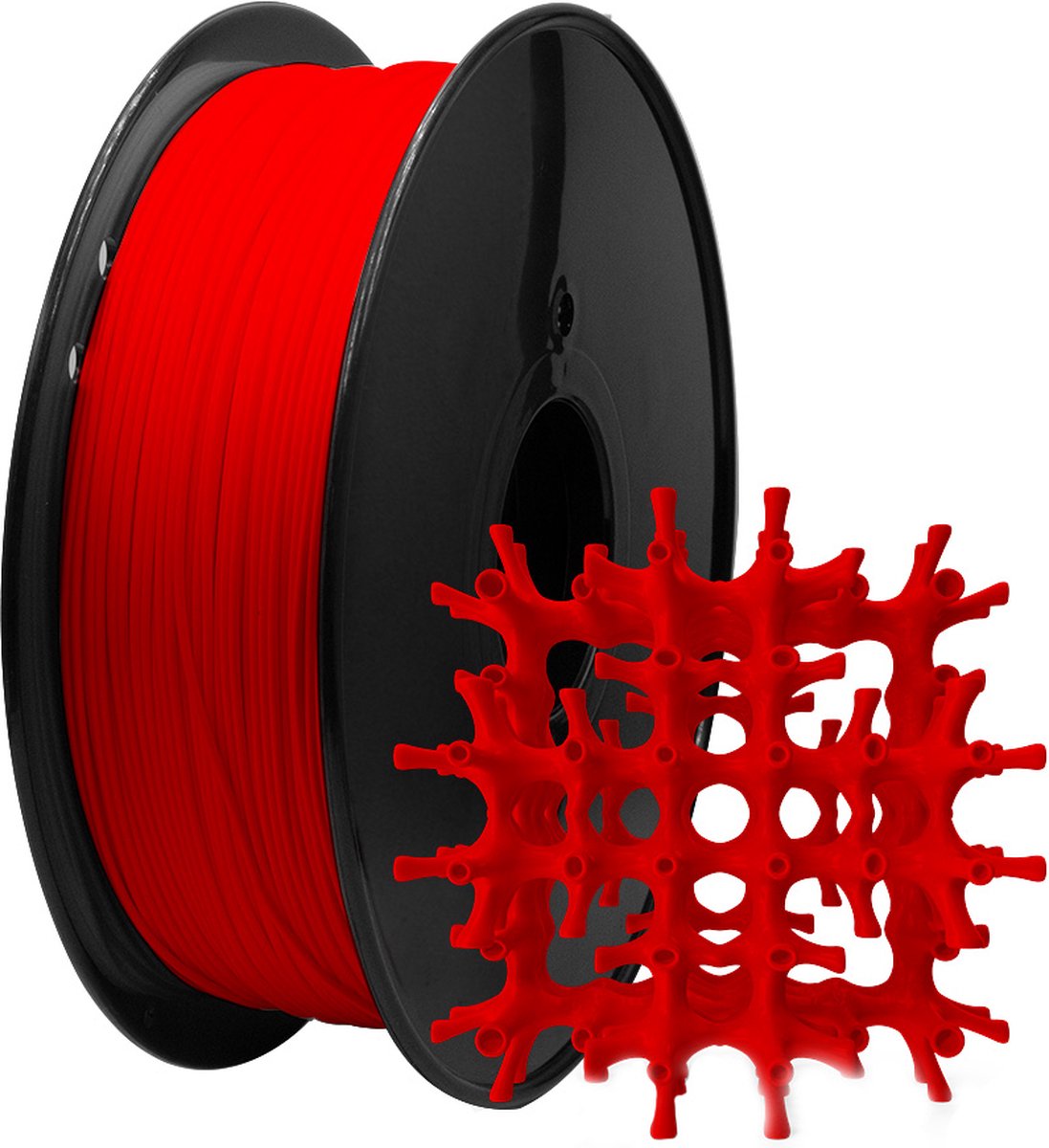 MMOBIEL PLA Filament 3D Printer 1.75mm - Lengte 330m - 200 x 200mm - 1kg Spoel - Rood