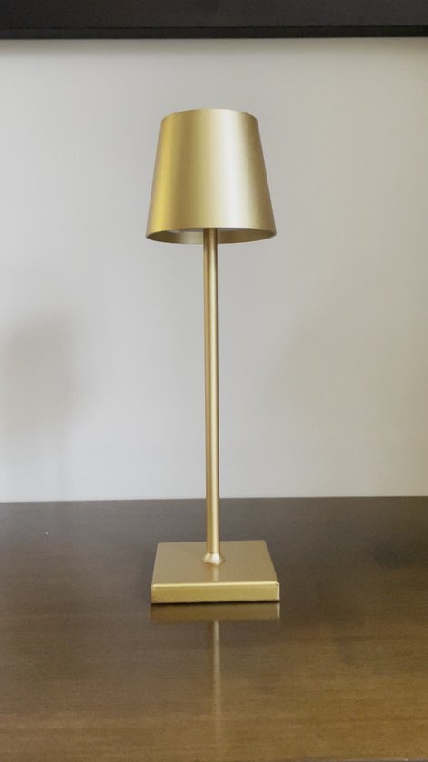 Ostin & Fred Draadloze Tafellamp - Goud - 38 cm - Dimbare Touch Lamp - Voor  Binnen en... | bol