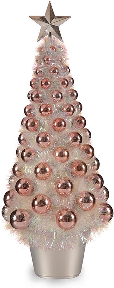 Kerstboom Iriserend Roze Plastic Polypropyleen (16 x 37,5 x 16 cm)