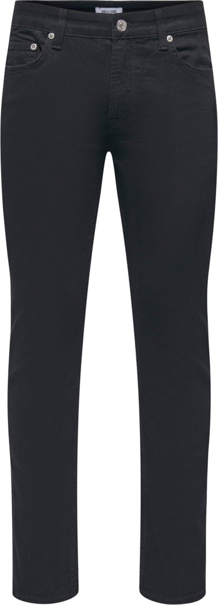 ONLY & SONS ONSLOOM SLIM BLACK 4324 JEANS VD Heren Jeans - Maat W30 X L32