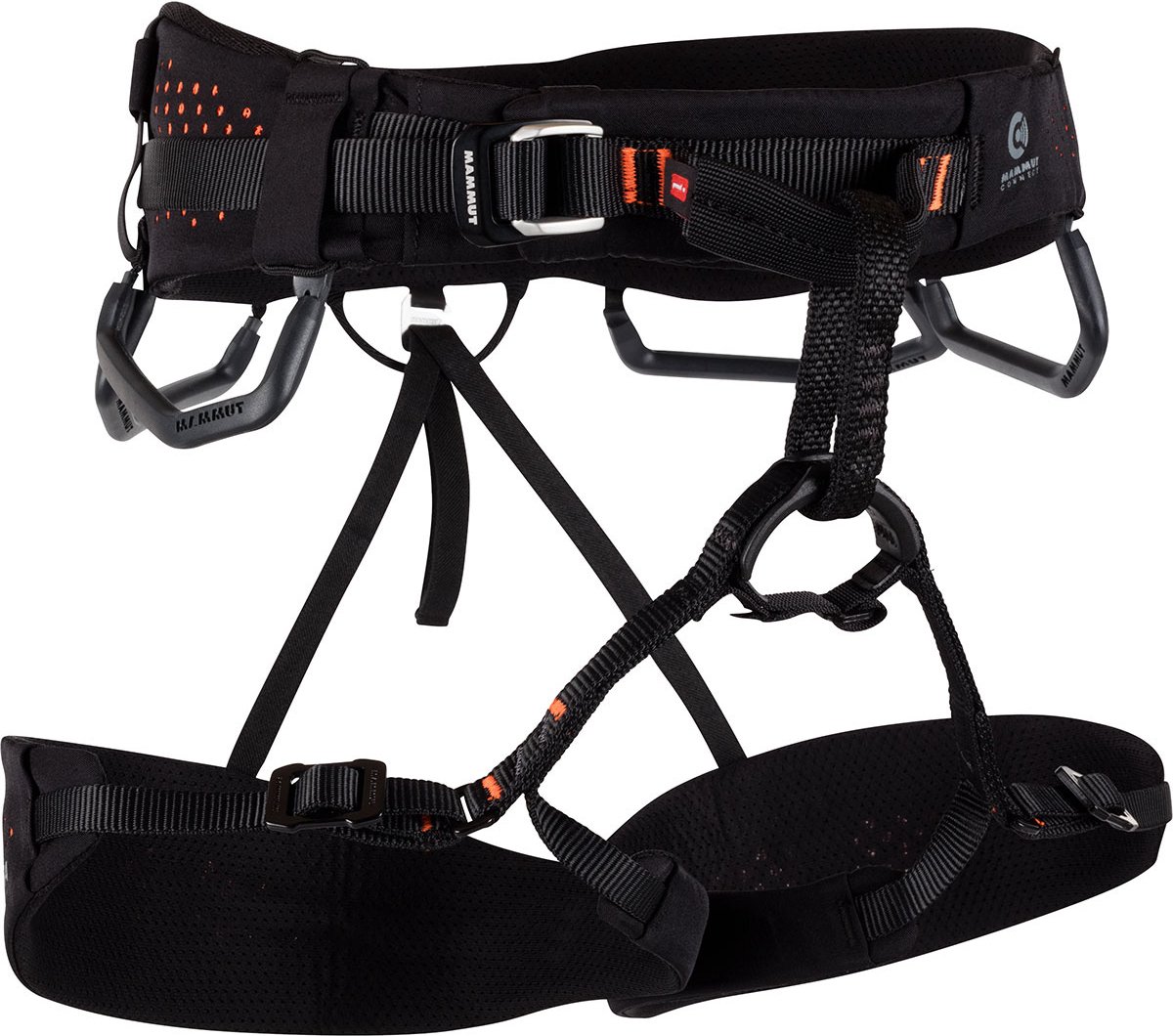 Mammut Comfort Fast Adjust - Black-safety orange - Maat Herren_M