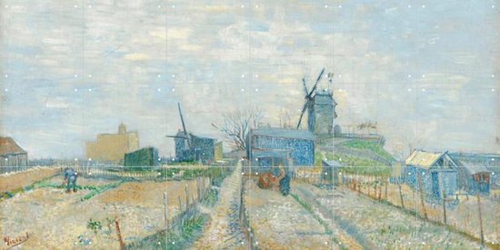 IXXI Montmartre: molens en moestuinen - Vincent van Gogh - Wanddecoratie - 60 x 120 cm