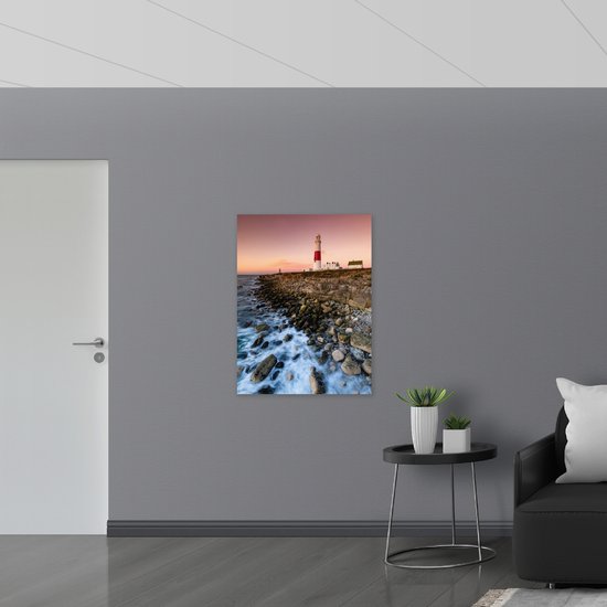 WallClassics - Dibond - Phare sur la côte - Photo 75x100 cm sur aluminium (avec système d'accrochage)