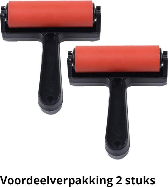 Diamond Painting Roller 10 cm Rood/Oranje Verpakking van 2 stuks