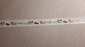 masking tape Verjaardag Honden Happy Birthday decoratie washi tape - 8 mm x 10 m