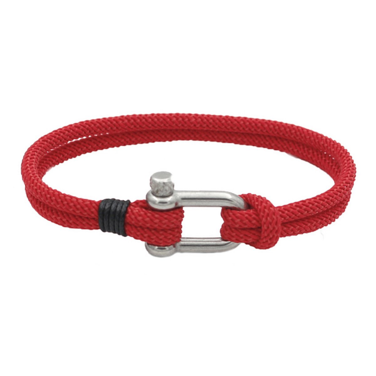Kungu Rood & Zilver luxe rope armband voor heren en dames - Outdoor Milano line - Cadeau - Geschenk - Voor Man - Vrouw - Armbandje - Jewellery