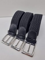 3 pack deal - Elastische broekriem Stretch riem Vlecht riem Gevlochten riem Elastiek riem - unisex - geschikt voor zowel mannen als vrouwen