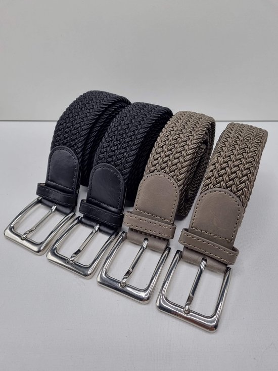 4 pack deal - Elastische broekriem Stretch riem Vlecht riem Gevlochten riem Elastiek riem - unisex - geschikt voor zowel mannen als vrouwen