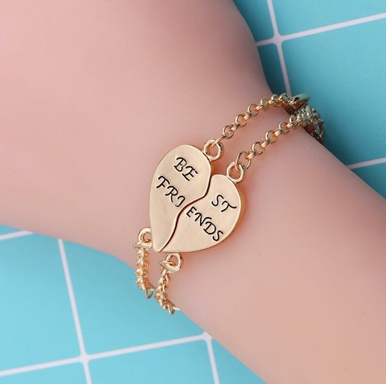 2 Stuks BFF Vlinder Armbanden - Beste Vrienden Cadeau - Verstelbare Vriendschapsarmbanden Wit/Roze