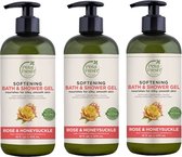 PETAL FRESH - Bath & Shower Gel Rose & Honeysuckle - 3 Pak