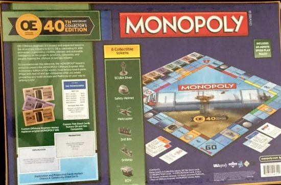 Thumbnail van een extra afbeelding van het spel Monopoly Offshore Engineer 40th anniversary collector's edition