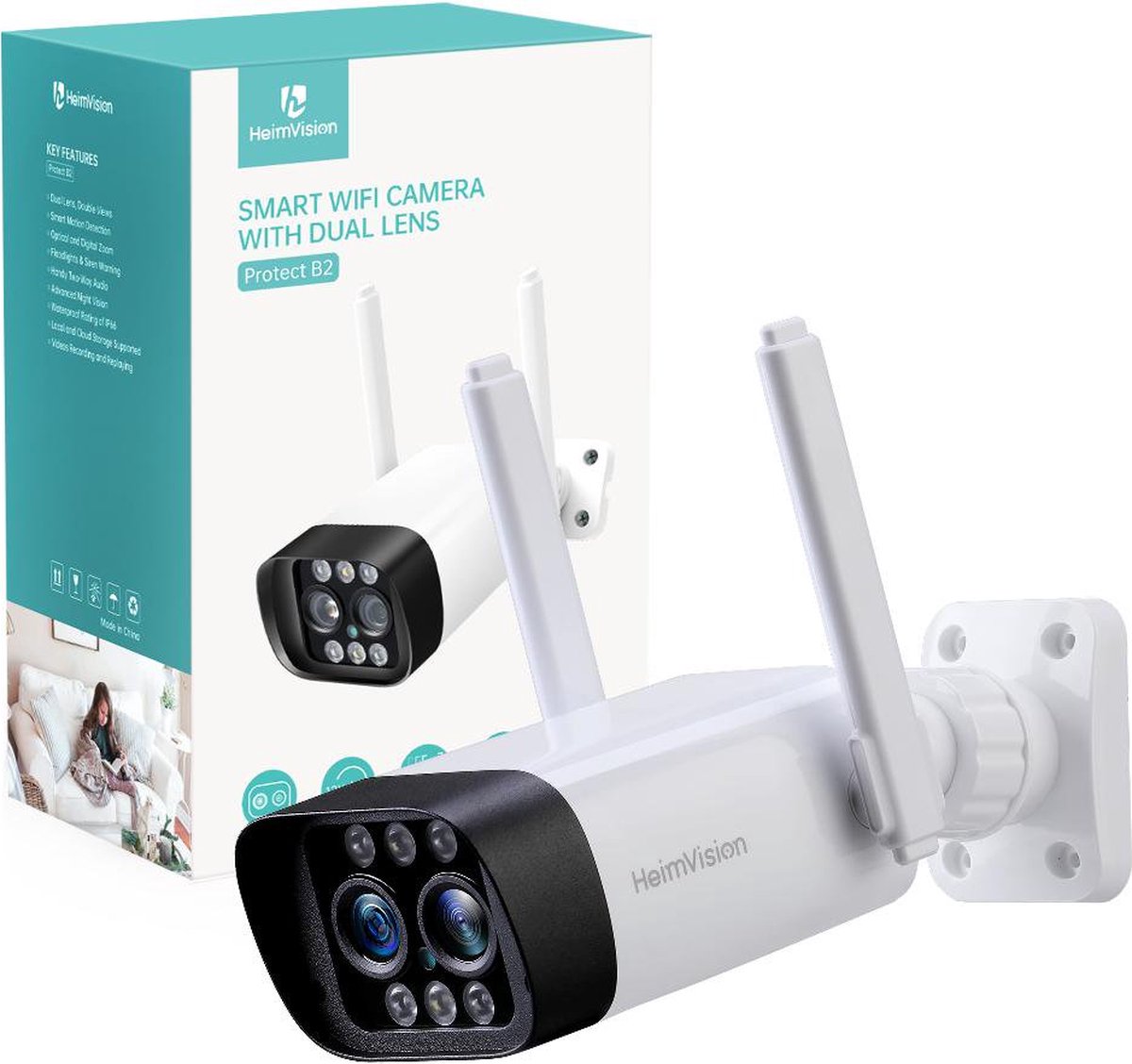 Heimvision Protect B2 4MP Ultra HD video bewakingscamera WiFi - nachtzicht - Night Vision IP65