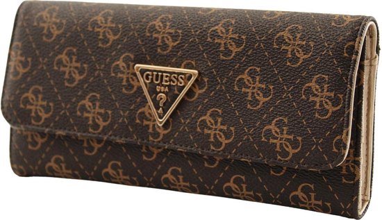 Porte Feuille Guess Pour Femme GUESS Porte-monnaie Taupe Crème Pour Femme - Erenia Zip Around Wallet M Dark Taupe Logo 323265 Taupe,crème - Bagagerie - Maroquinerie Porte Monnaie Femme Guess