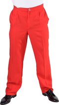 Magic By Freddy's - Circus Kostuum - Universele Rode Pantalon Theater Man - rood - Medium - Carnavalskleding - Verkleedkleding