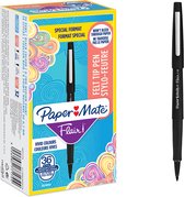 Paper Mate Flair-viltstiften | Medium punt (0,7 mm) | Zwarte inkt | 36 stuks