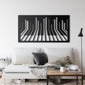 Wanddecoratie | Piano  | Metal - Wall Art | Muurdecoratie | Woonkamer | Buiten Decor |Zwart| 60x32cm
