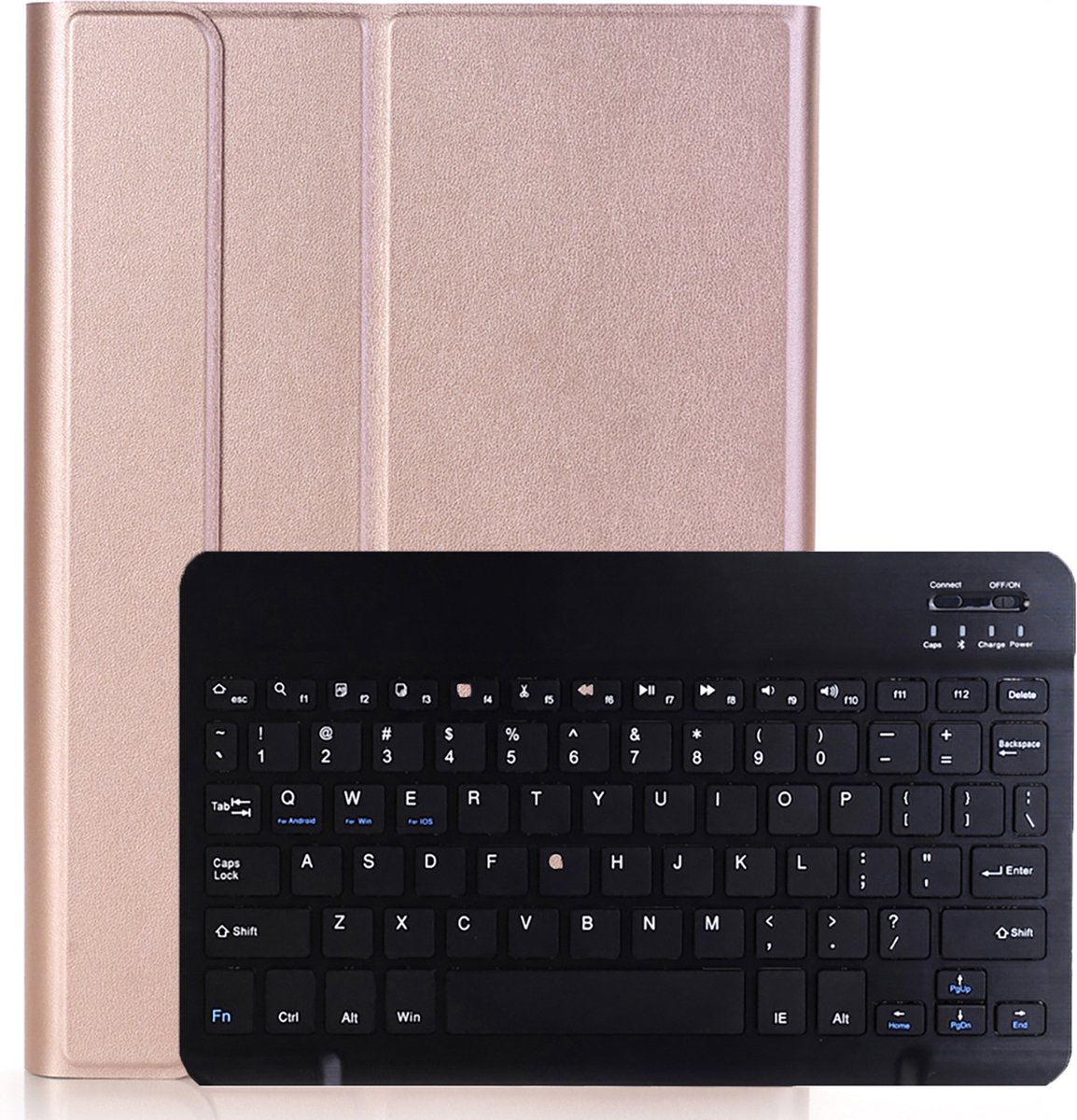 Hoesje - Geschikt voor Apple iPad 9 (2021) - 10.2 inch - 9e Generatie - Keyboard Book Cover - Toetsenbord Case - Hoes - Rosé goud — cadeau in Telefoon & Tablet - foto 6
