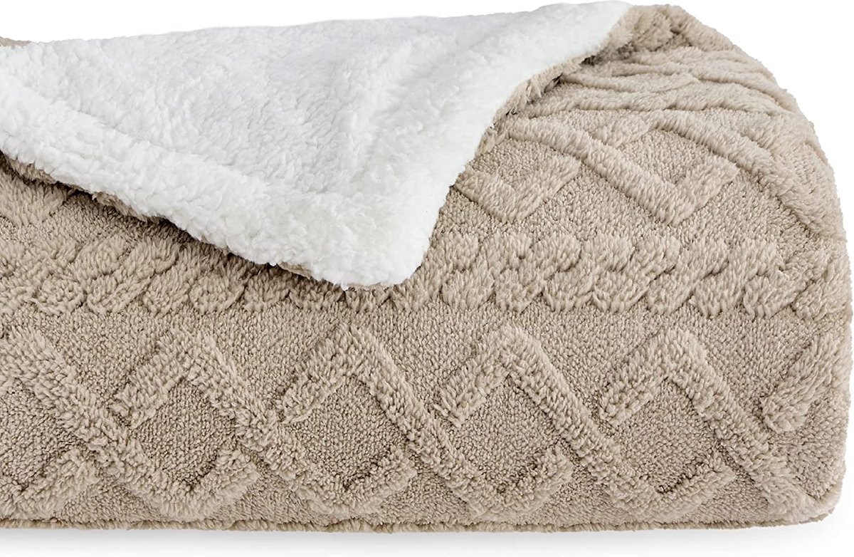 Couette 140 x 200 Sherpa Fourrure Polaire Reversible Hiver/Eté