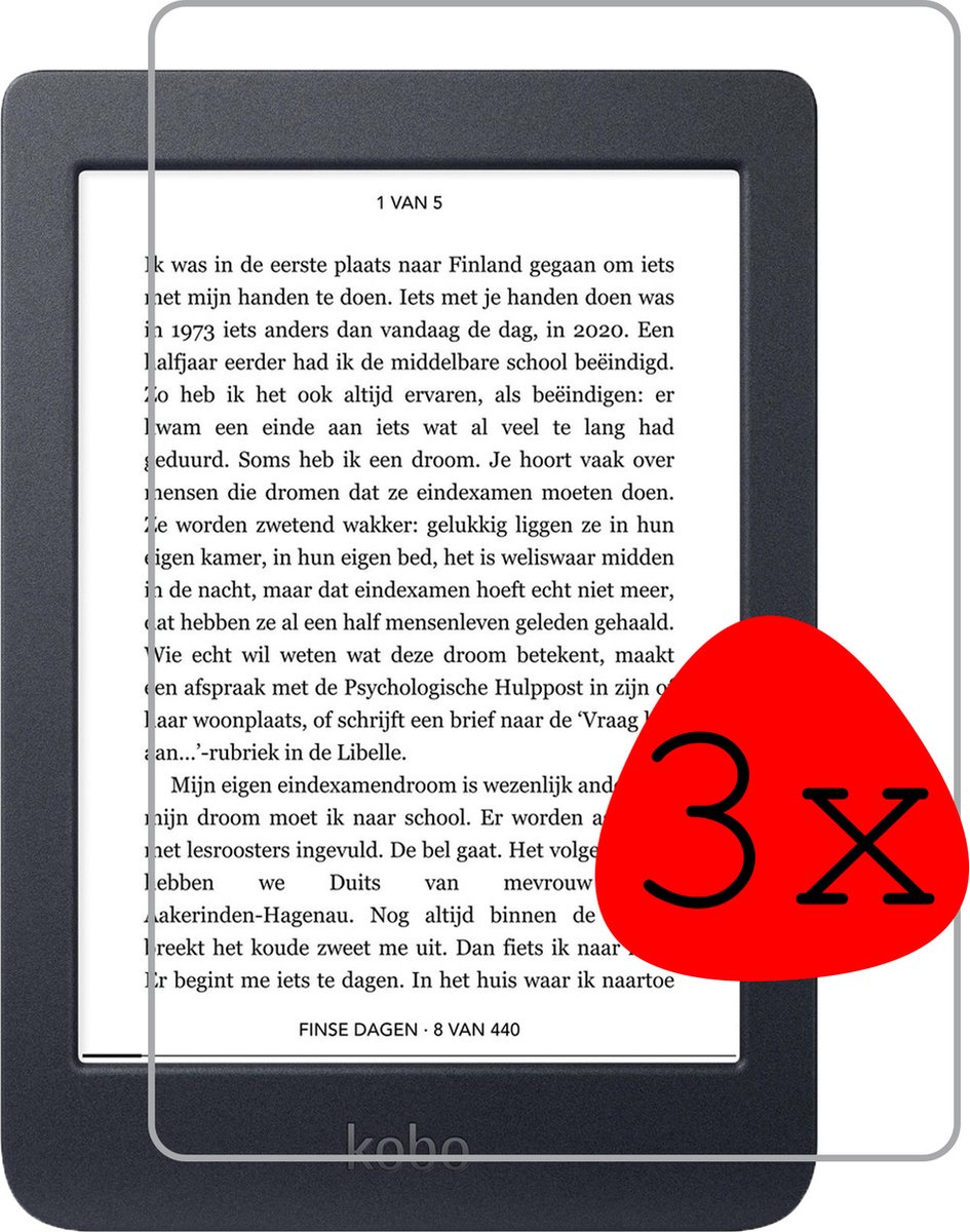 Kobo Nia Screenprotector Tempered Glass Kobo Nia Screen Protector 3