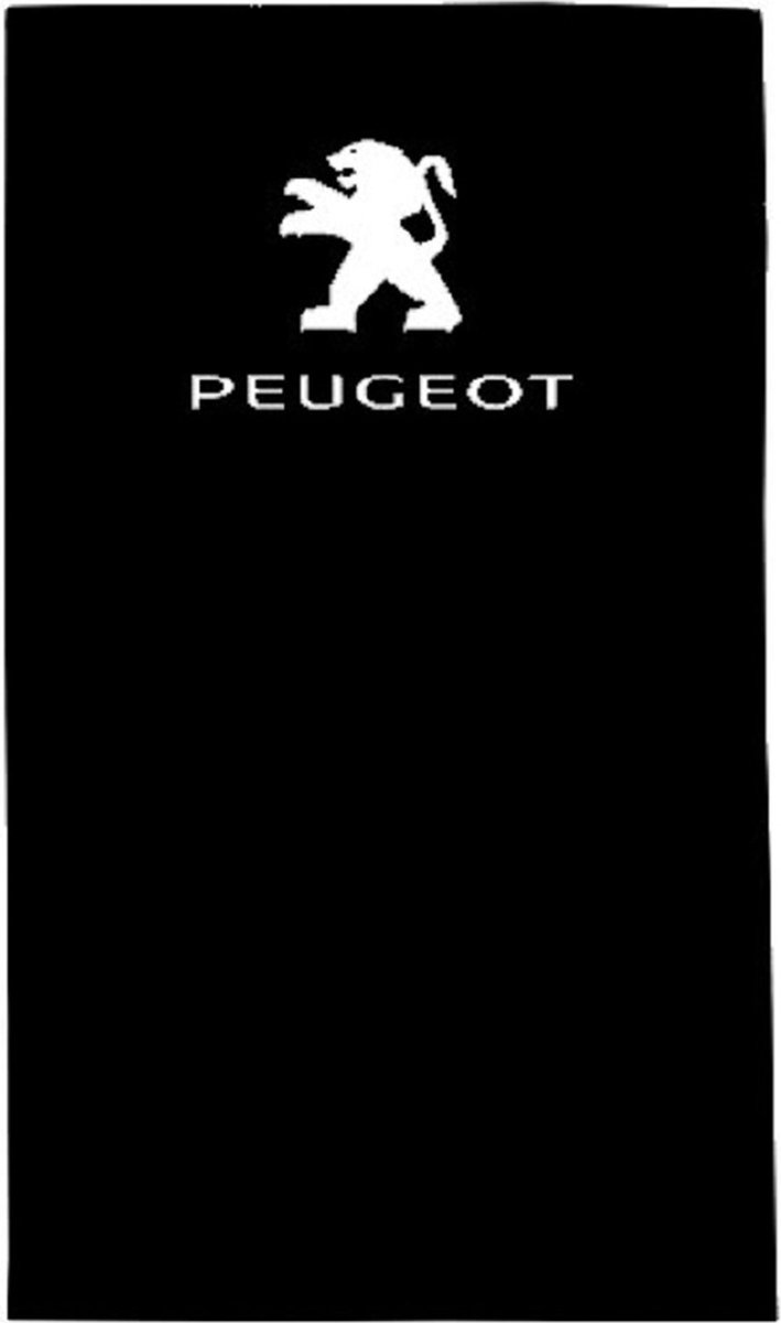 badlaken met Peugeot logo - zwart - 70 x 140