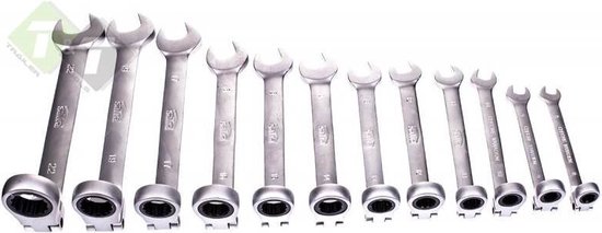 SATRA KLUCZE PŁASKO-OCZKOWE PRZEGUBOWE Z GRZECHOTKĄ 8-22mm