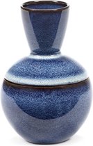 Serax Pascale Naessens Pot Pure avec couvercle D9cm H13cm bleu foncé