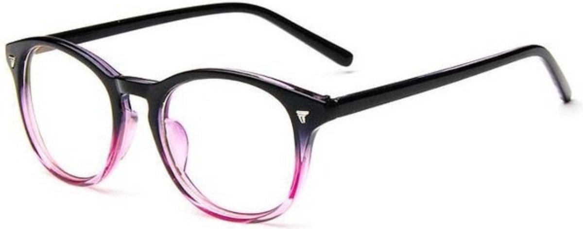 Computerbril - Game Bril - Bril Tegen Blauwlicht - Vintage - Zwart met roze