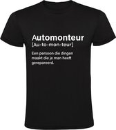 Automonteur Heren T-shirt - vakman - klussen - reparatie - werk - beroep - jarig - verjaardag