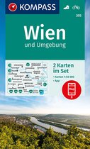 KOMPASS WK-Set 205 Wandelkaart Wien und Umgebung (2 Karten) 1:50.000