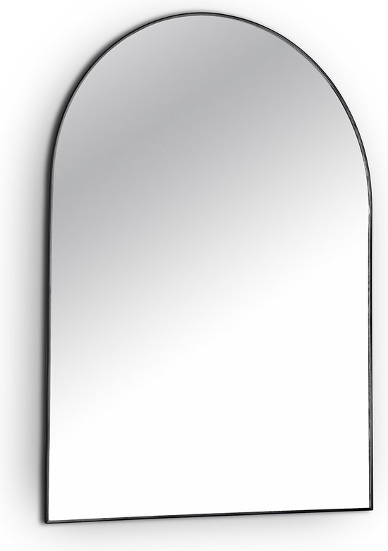 SensaHome Oval Wandspiegel - Minimalistisch Design - Wandmontage Spiegel met Metalen Rand - Modern - Kleedkamer Spiegel - 50x160CM - Goud